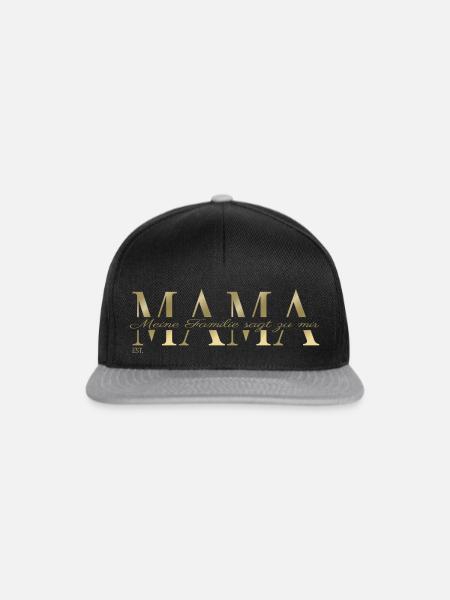 Mutter T-Shirt Geschenkidee Beste Mutter - Snapback Cap - Schwarz/Grau