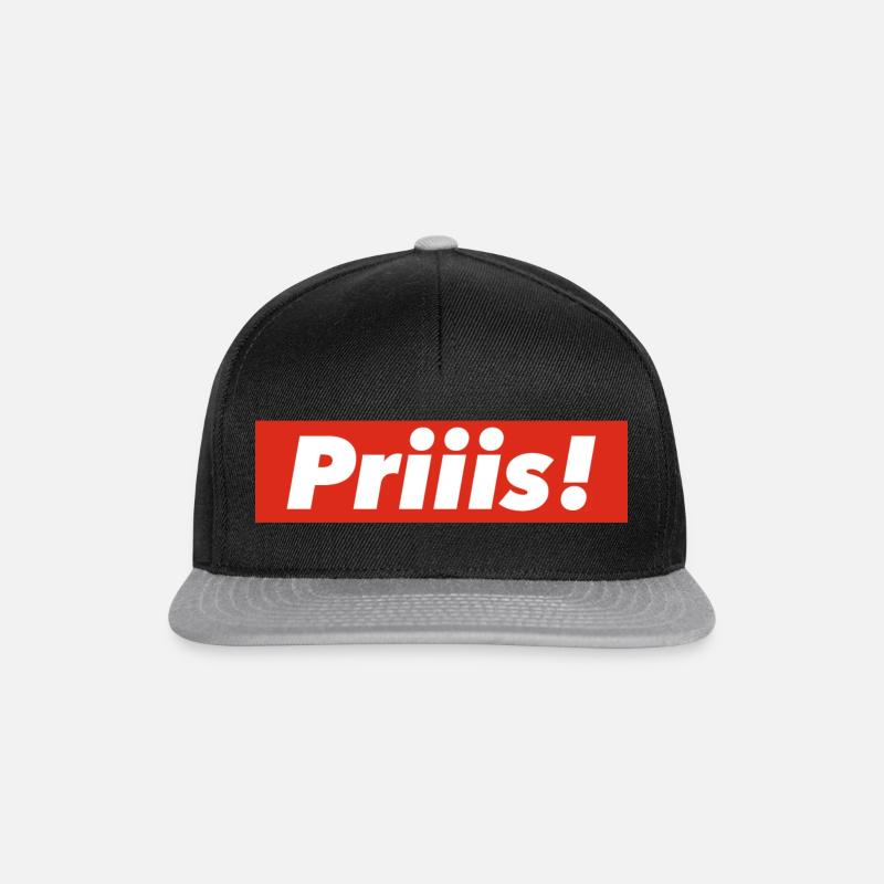 Schnupf Schnupfspruch Schnupftabak priis - Snapback Cap - Schwarz/Grau