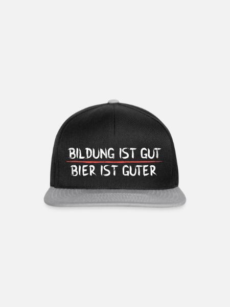 Bier ist guter - Snapback Cap - Schwarz/Grau
