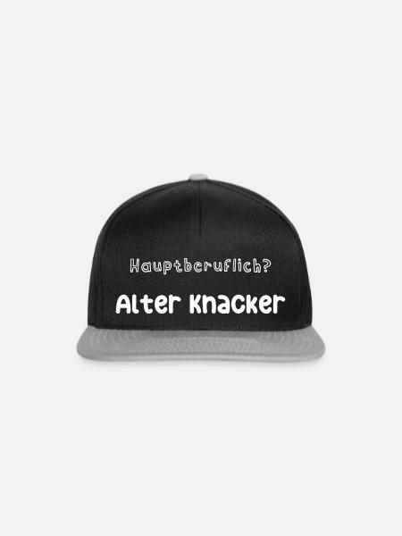 Alter Knacker - Snapback Cap - Schwarz/Grau