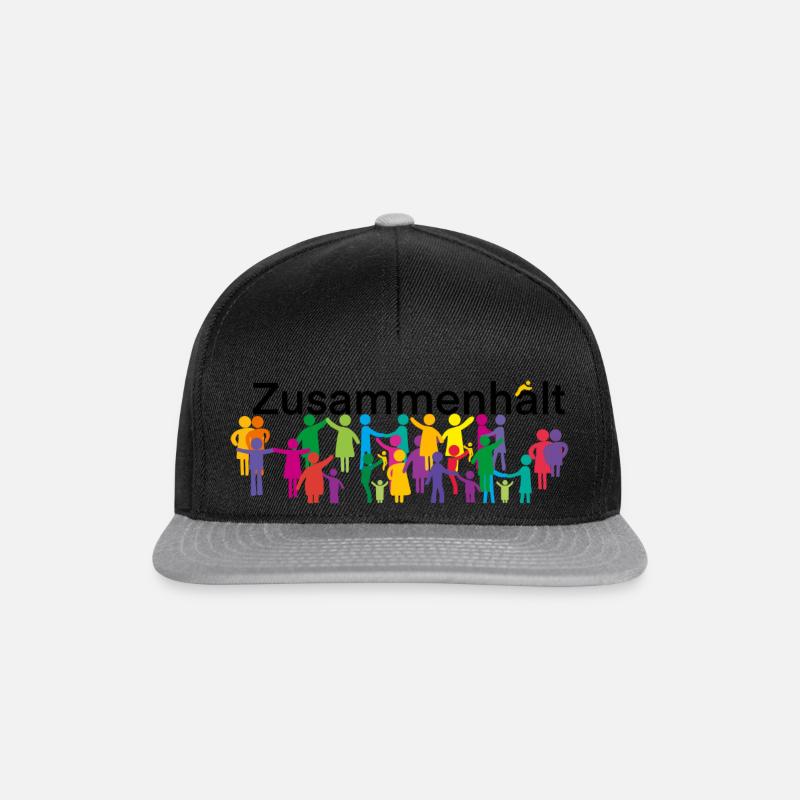 Zusammenhalt - Snapback Cap - Schwarz/Grau