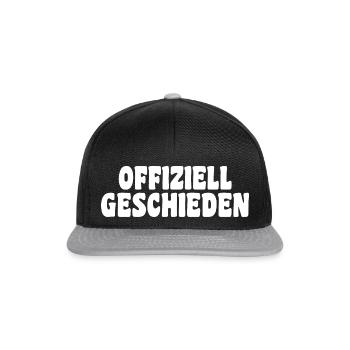 Scheidungsparty Geschieden Scheidung - Snapback Cap - Schwarz/Grau - Vorne