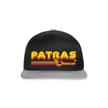Patras: design rétro méditerranéen - Casquette snapback - noir/gris - Devant