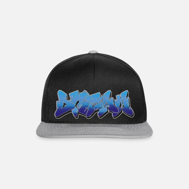 Dream graffiti style in blue - Snapback Cap - black/grey