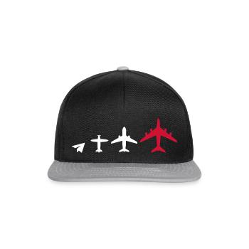 Pilote Hôtesse de l’air Evolution Vols en avion - Casquette snapback - noir/gris - Devant