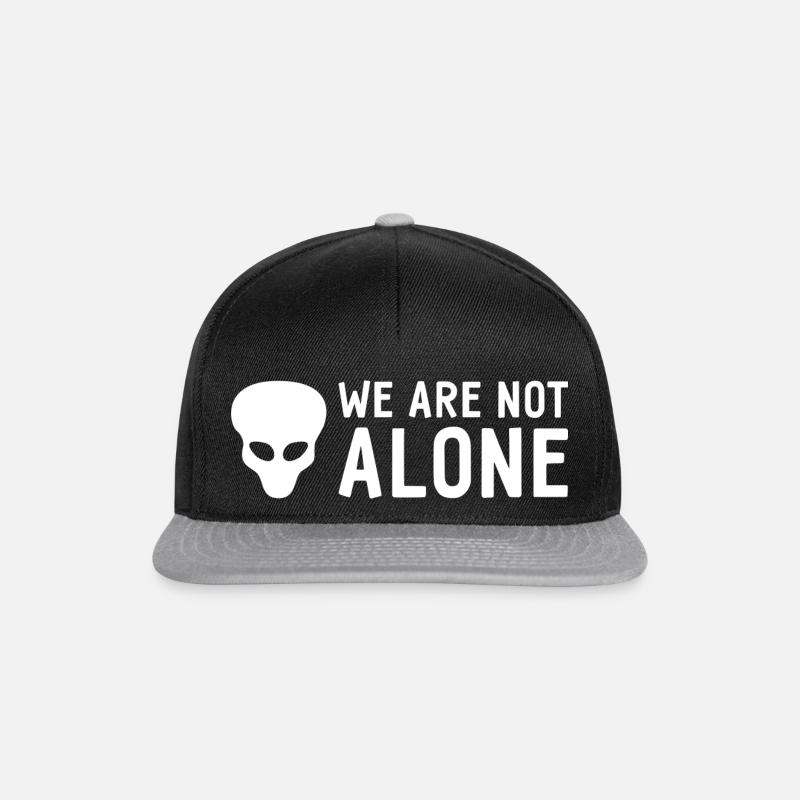 Alien - We Are Not Alone - Aliens - Snapback Cap - Schwarz/Grau