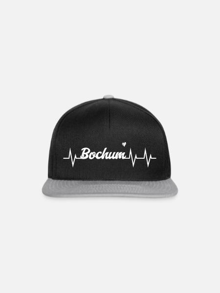Heartbeat Bochum - Snapback Cap - Schwarz/Grau