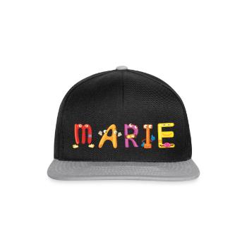 Marie - Snapback Cap - Schwarz/Grau - Vorne
