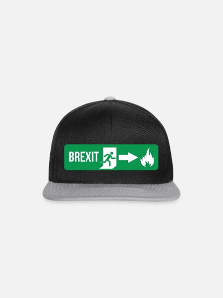 Feuer Brexit - Snapback Cap - Schwarz/Grau