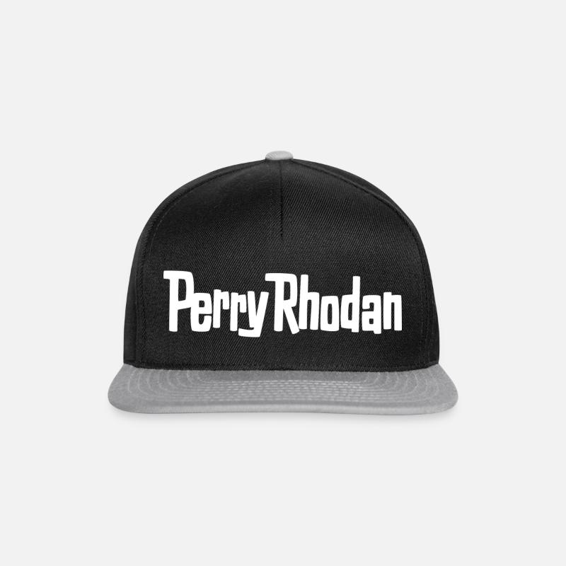 Perry Rhodan Logo weiß - Snapback Cap - Schwarz/Grau