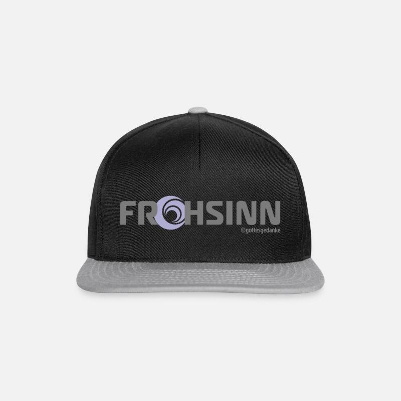 gottesgedanke – Frohsinn - Snapback Cap - Schwarz/Grau