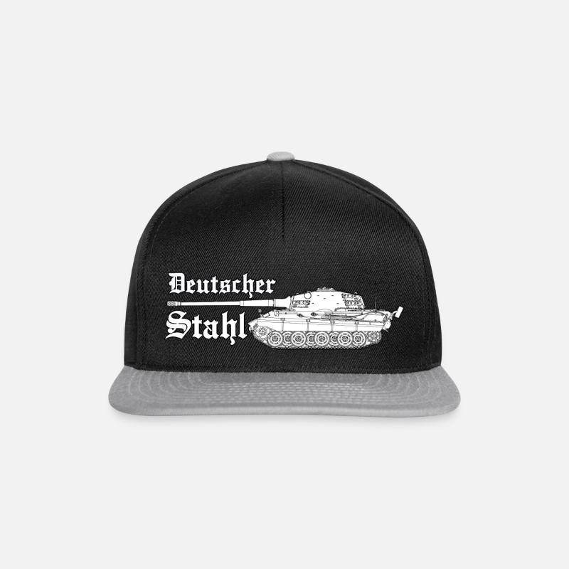 Tiger Panzer 2. WK Panzer Fan Panzerkampfwagen VI - Snapback Cap - Schwarz/Grau