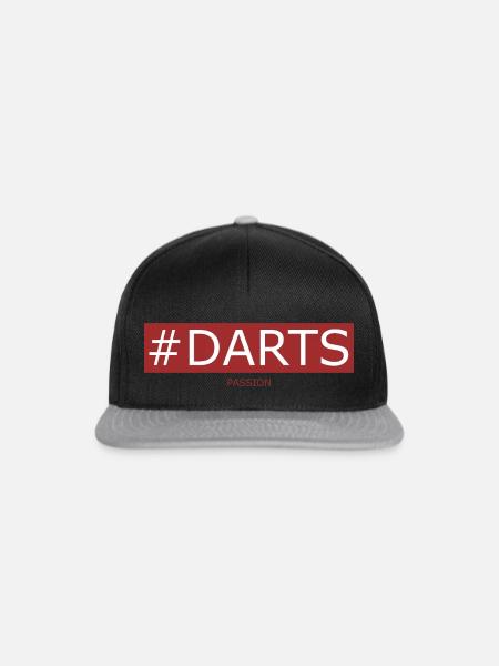 Darts Leidenschaft Passion Spieler Fans Geschenk - Snapback Cap - Schwarz/Grau
