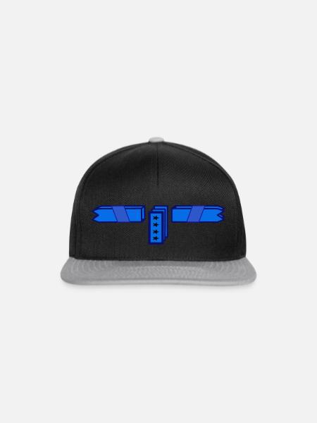 Blau2 - Snapback Cap - Schwarz/Grau