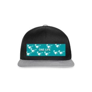 ONE LIFE - Casquette snapback - noir/gris - Devant