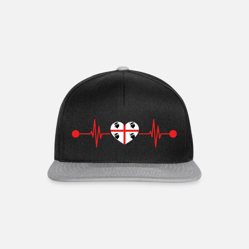 Sardaigne Drapeau sarde Sardaigne Sardaigne - Casquette snapback - noir/gris