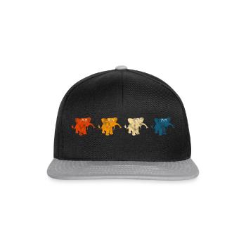 Eléphant éléphant pour enfants - Casquette snapback - noir/gris - Devant