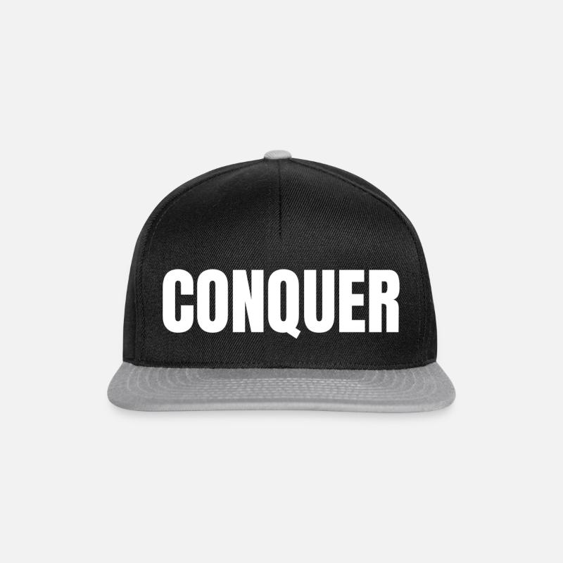 CONQUER - Snapback Cap - Schwarz/Grau