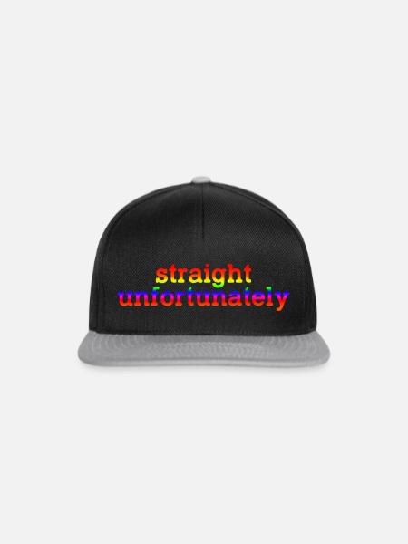 Straight Unfortunately - Snapback Cap - Schwarz/Grau