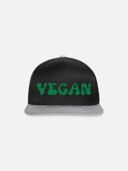 Vegan - Snapback Cap - Schwarz/Grau