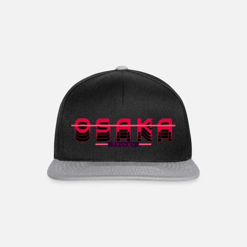 Osaka Retro - Snapback Cap - Schwarz/Grau