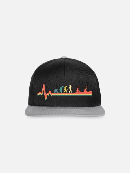 Kanu Evolution Kajak Retro - Snapback Cap - Schwarz/Grau