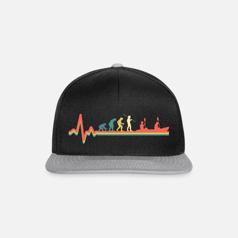 Kanu Evolution Kajak Retro - Snapback Cap - Schwarz/Grau