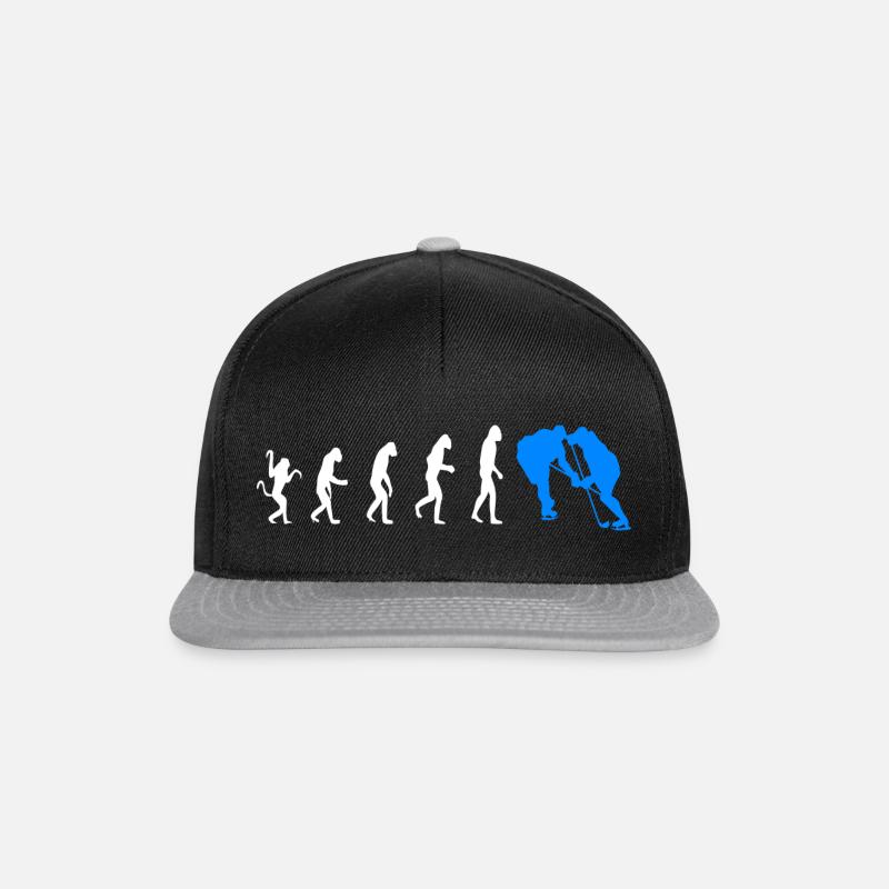 Eishockey Evolution Hockey Geschnenkidee - Snapback Cap - Schwarz/Grau