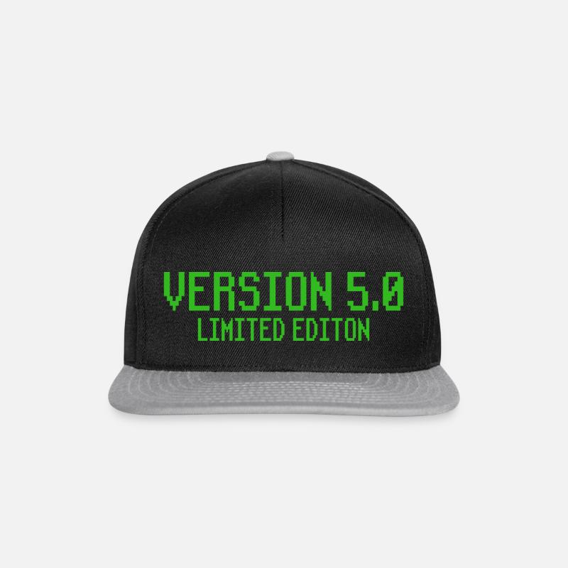 50. Geburtstag 50 Jahre Geschenk Pixel Gamer - Snapback Cap - Schwarz/Grau