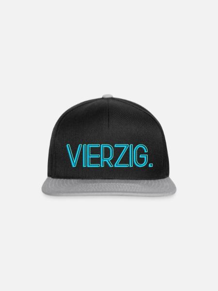 Vierzig. - Snapback Cap - Schwarz/Grau