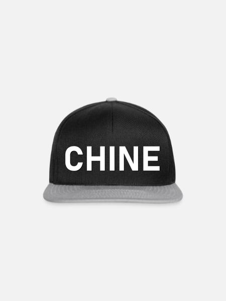 CHINA - Snapback Cap - Schwarz/Grau