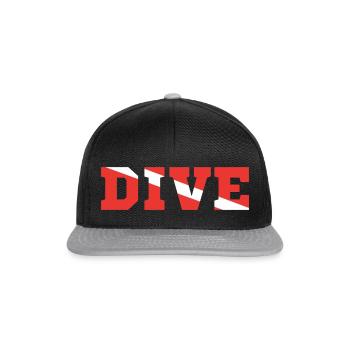 Diving Diver Scuba - Snapback Cap - black/grey - Front