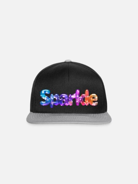 Effekt "Glitzernder Text" - Snapback Cap - Schwarz/Grau