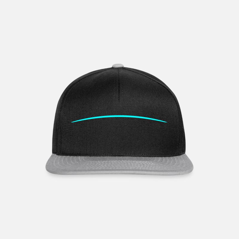 Bow line in turquoise - Snapback Cap - black/grey