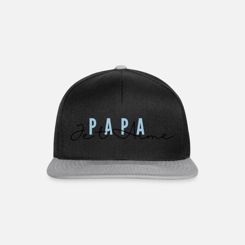 Papa I T AIME Logo - Snapback Cap - black/grey