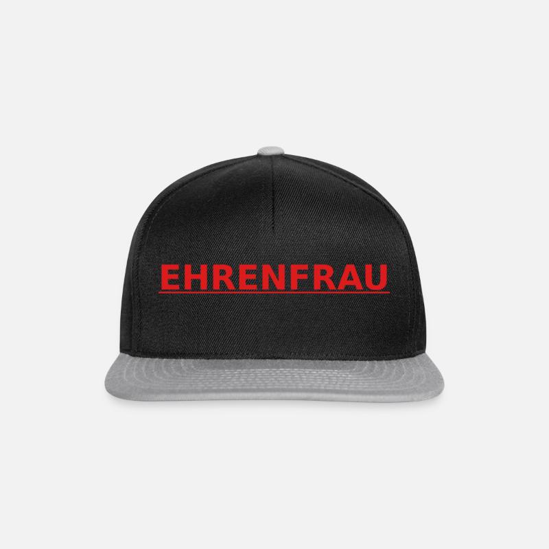 Ehrenfrau rot - Snapback Cap - Schwarz/Grau