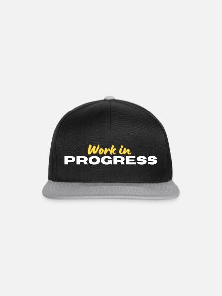 Work in Progress - Snapback Cap - Schwarz/Grau
