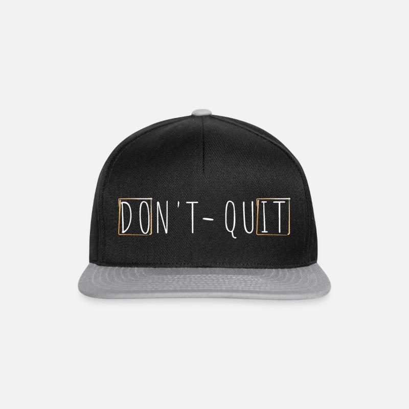 DON'T QUIT - Snapback Cap - Schwarz/Grau