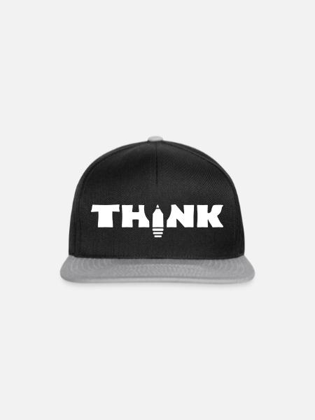 Think - Snapback Cap - Schwarz/Grau