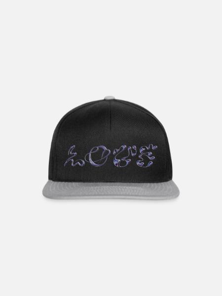 Love - Snapback Cap - Schwarz/Grau