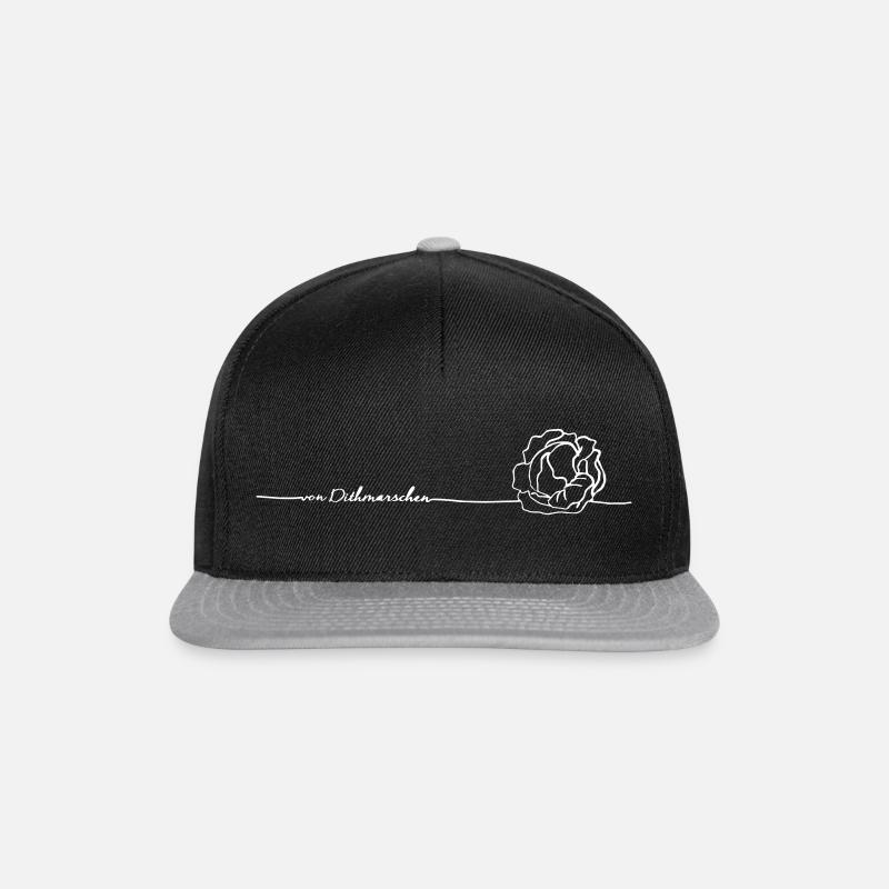 _von Dithmarschen_weiß - Snapback Cap - Schwarz/Grau
