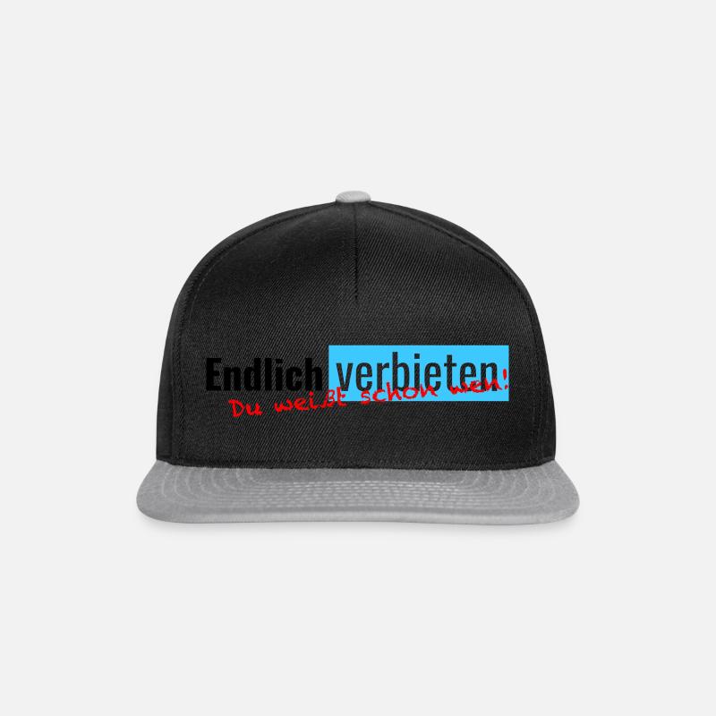 Finally ban - you already know who! - Snapback Cap - black/grey