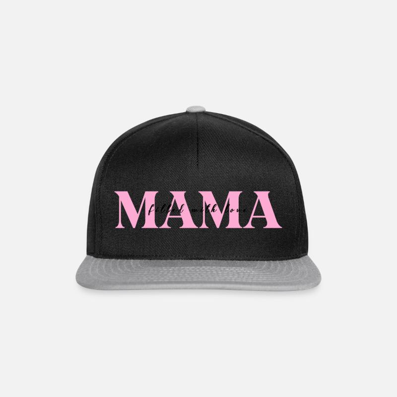 Mama Shirt - Snapback Cap - Schwarz/Grau