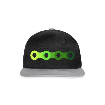 Fahrrad Fahrradkette Umwelt - Snapback Cap - Schwarz/Grau - Vorne