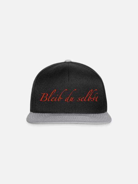 bleib du selbst - Snapback Cap - Schwarz/Grau