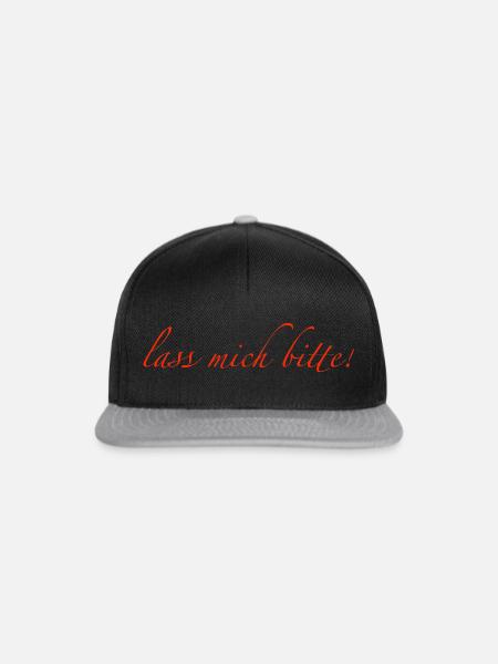 lass mich bitte - Snapback Cap - Schwarz/Grau