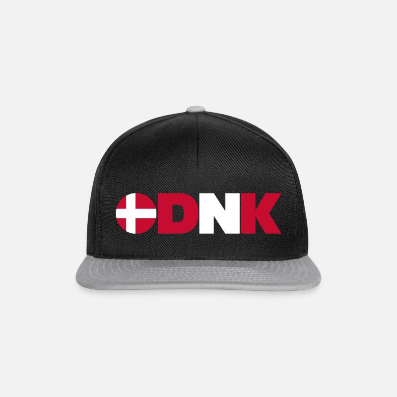 Dänemark - Snapback Cap - Schwarz/Grau