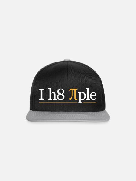 I h8 Piple - Snapback Cap - Schwarz/Grau