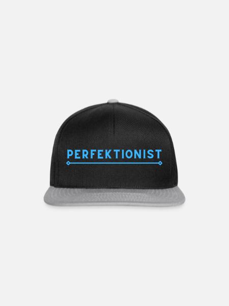 Perfektionist - Snapback Cap - Schwarz/Grau