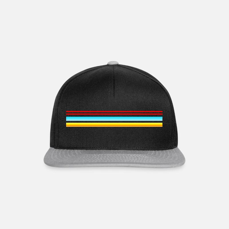 beach stripe intense - Snapback Cap - Schwarz/Grau